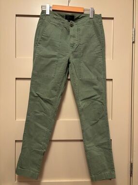 J. CREW Slim Skinny Stretch Cotton Army Khaki Chino Ankle Pant Utility Y2K